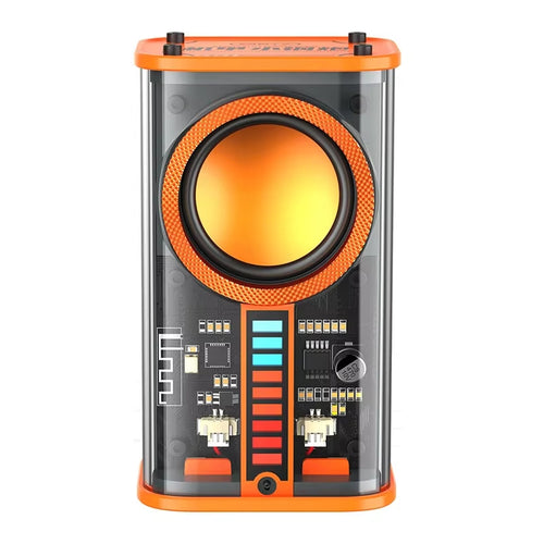 Transparent Cyberpunk Wireless Bluetooth Speaker with Rhythm Lights
